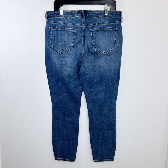 NYDJ Womens AMI Skinny Jeans Lift Tuck Size 14 Medium Wash Stretch Denim Jegging - Picture 5 of 7